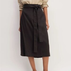 NWT Everlane Linen Wrap Midi Skirt
